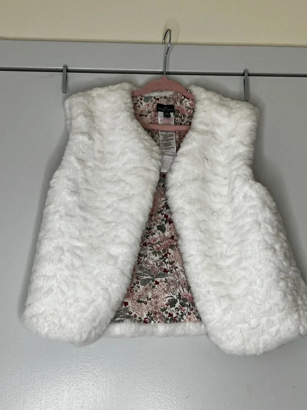 SerGent Major Floral Dress + Faux Fur Vest Set | Girls Size 9